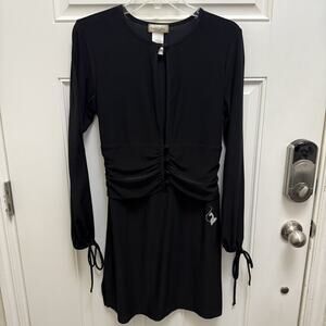 Baby Phat Women’s Dress Black Open Front With Cat Logo Size Large